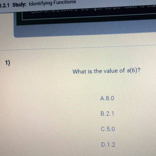 What is the value of s(6)?