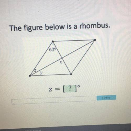 The figure below is a rhombus