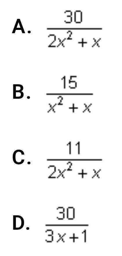 Which of the following is the product of the rational expressions shown below?
