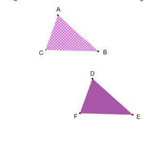 Triangle ABC was transformed to create triangle DEF.

Which statement is true regarding the side i