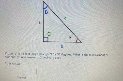 Can someone help me solve this?
What is side b? Thank you