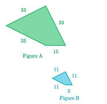 Figure B is a scaled copy of Figure A. What is the scale factor from Figure A to Figure B?