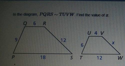 Help please. I need to find the value of x