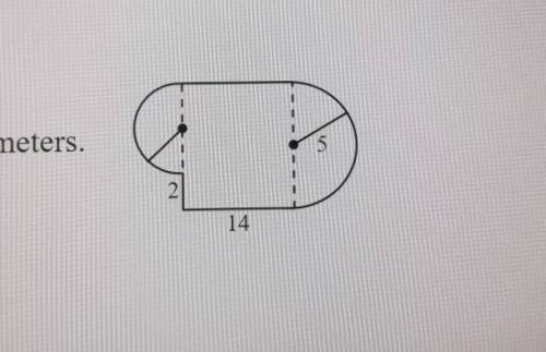 1. Find the perimeter of the figure at right. Dimensions are in meters.