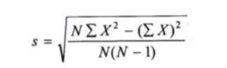 A sample of N = 9 students has a ΣX = 55 and ΣX2 = 370. For this sample, what is the standard devia