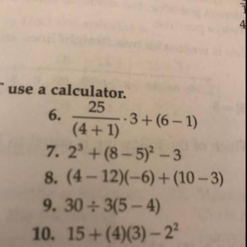 27 + (8-5) -am looking for the answer of number 7