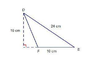 HELP HELP PLEASE the height of the triangle is 16 cm, and fe=10 cm. What is the area of the triangl