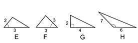 Jessica calculated the missing side length of one of these triangles using the Pythagorean Theorem.