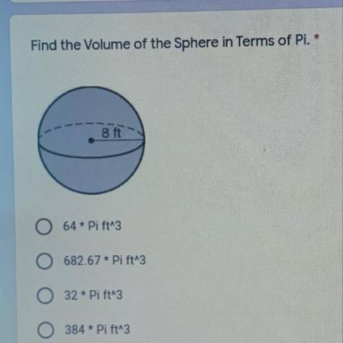 HeLP
“Find the Volume of the sphere in terms of Pi