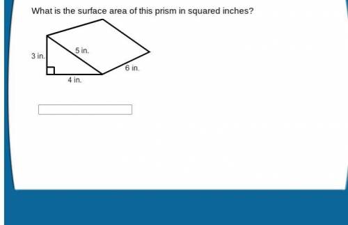 What is the surface area of this prism in squared inches?