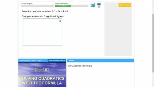 SOLVE THE QUADRATIC EQUATION TO 3 SIGNIFICANT FIGURES