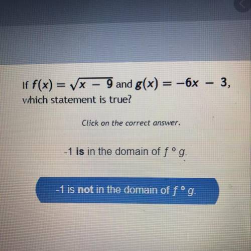 If f(x)=x-9 and g(x)=-6x-3 which statement is true