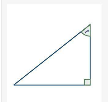 an image of a right triangle is shown with an angle labeled y degrees If sin y° = s divided by 8 an