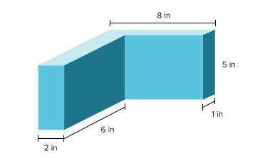 The figure below is made of 2 rectangular prisms. What is the volume of this figure?

_____ cubic