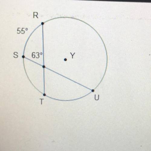 HURRY PLEASE!!! 
In circle Y, what is the measure of arc TU? 
59°
67°
71°
118°