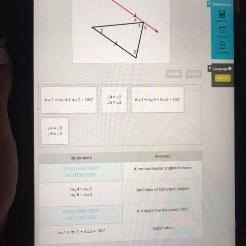 Helps is needed

Malita wants to prove that the interior angles of any triangle sum to 180°. She d