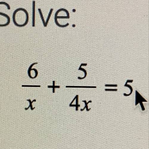Solve for x .........