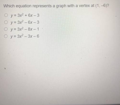Which equation represents a graph with a vertex at (-1,6)?