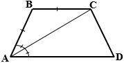 Given: AB = BC, AC is ∠ bisector of ∠BAD Prove: BC ∥ AD