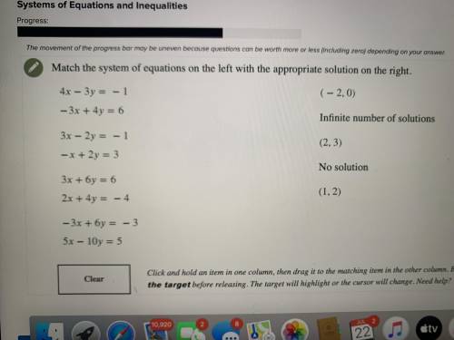 Please help!!! match the system of equations