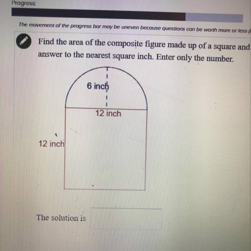 Help ASAP - Find the area of the composite figure made up of a square and a semicircle. Use 3.14 as