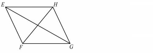 If parallelogram EFGH is a rhombus, calculate the area of rhombus EFGH if EG=1.7 and FH=1.1, if the