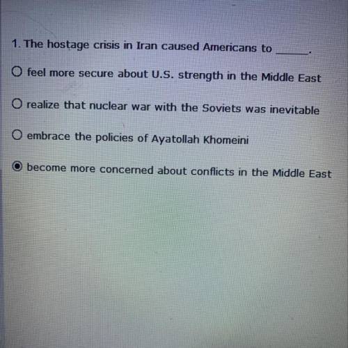 The hostage crisis in Iran caused Americans to...?