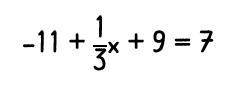 Jan is solving the equation shown below. Which of the following represents the solution to Jan’s eq