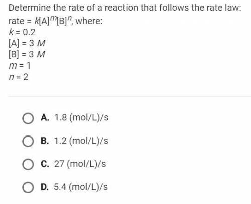 Determine the rate of a reaction that follows the rate law: