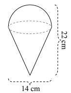 Calculate the surface area of the following shape. Round all calculations to the nearest whole numb