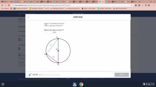 What is the radius of the circle