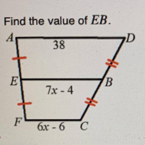 Find the value of EB