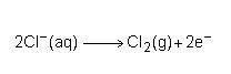 Consider the half reaction below.

Which statement best describes what is taking place? Chlorine i