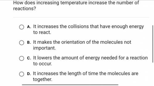 How does increasing temperature increase the number of reactions