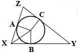 Given: Circumscribed △XYZ XY=7, YZ=8. ZX=5 Find: AX, BY, CZ