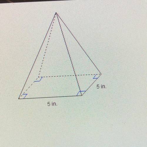 The net of the figure shown is made of which set of

shapes?
3 triangles and 1 square
3 triangles