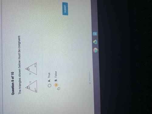 I need help dec iding if the triangle below are congruent in