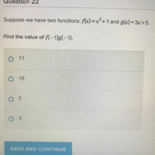 Find the value of f(-1)g(-1)