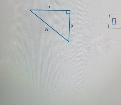 For the following right triangle, find the side length x, Round your answer to the nearest hundredt