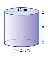 Use the formula A=2πrh to find the area of the curved surface of each of the cylinders below. (Expr