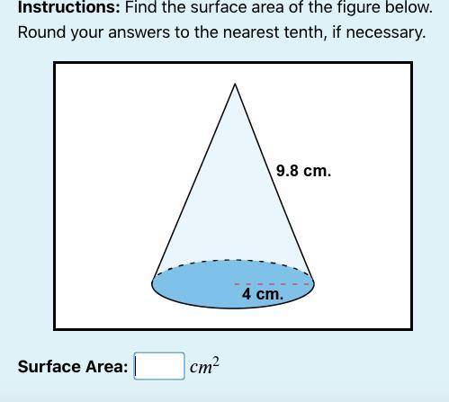 Find the surface area of the attached figure and round the answer to the nearest tenth, if necessar