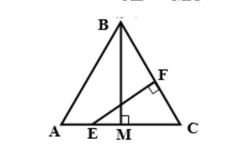 Given: AB=BC,AM=MC BM ⊥AC , EF⊥BC Prove: EC/AB = FC/MA