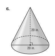 What’s the volume of this cone?