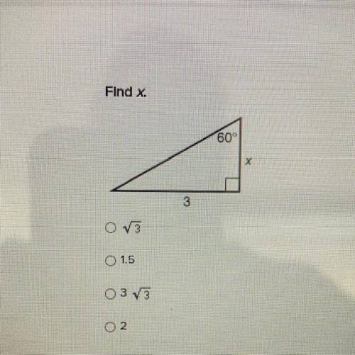 Please Help!!! Find X for the triangle shown.