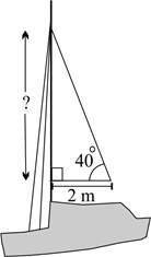 Please help! ASAP! 45 points and Brainliest! The sail of a boat is in the shape of a right triangle