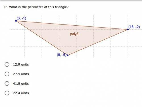 *provide details with your answer if its NECESSARY. * What is the perimeter of this triangle?