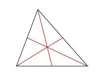 A median of a triangle is a line segment joining a vertex of a triangle to the midpoint of the oppo