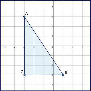 Triangle A″B″C″ is formed by a reflection over x = −1 and dilation by a scale factor of 4 from the