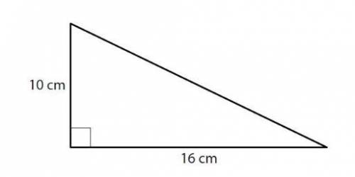 Which is the length of the hypotenuse of the right triangle? Round your answer to the nearest tenth