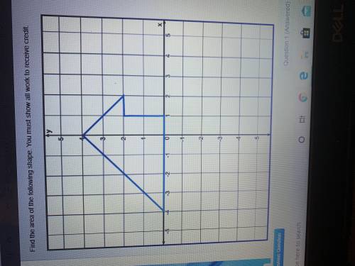 (04.03 MC) Find the area of the following shape. Must show all work to receive full credit . Please
